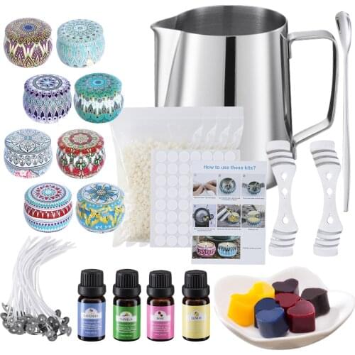 Scented Candle Making Kit With Essential Oil Candle DIY Accessory Soy Wax Handmade DIY Kit