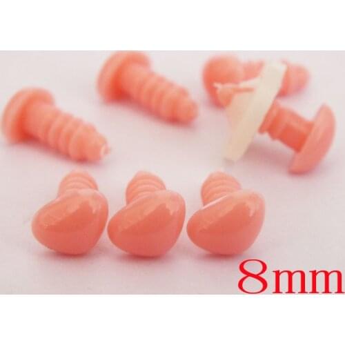 Free Shipping!! 8mm Plastic Safety Nose Triangle For Bear Doll Animal Puppet Making - 60 pcs/lot