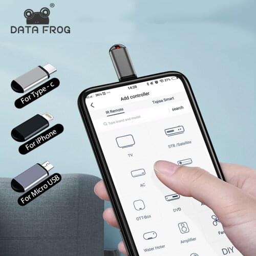 DATA FROG Type-C Mini IR Remote Controller Adapter for Android Smart Phone Infrared Universal Control For Air Conditioner/TV/STB