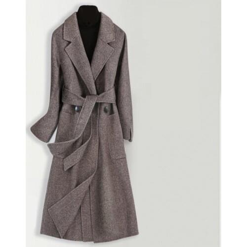 Long Wool Coats Women 2020 New Spring Autumn Korean Slim Long Sleeve Double-sided Cashmere Wool jacket Coats Female Outerwear