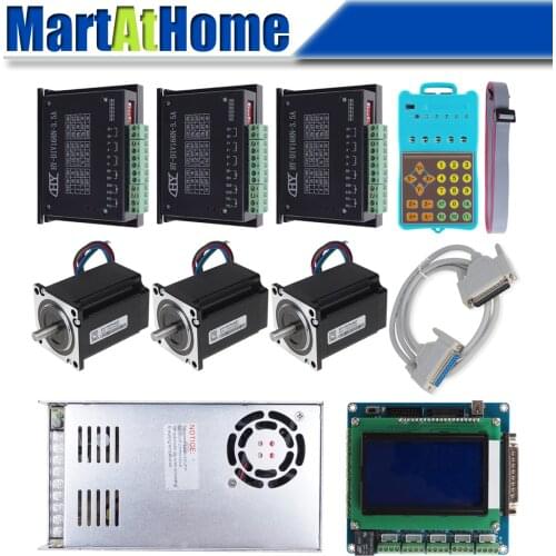 DMBCP003 CNC Stepper Motor Driver Kit 3 Axis / 4 Axis 3.5A with MPG Controller Support Mach3, LinuxCNC, KCAM4 for DIY CNC Router