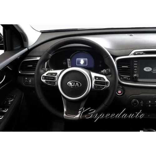 Chromed ABS Plastic 3PCS Interior Streering Wheel Panel Control Trim For Kia Sorento 2015