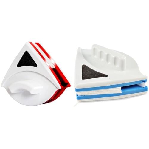 Wash Window Wiper Magnetic Brush Double Side Household Glass Cleaner Magnetic Window Cleaning Brush Tool Blue/Red 3-8mm