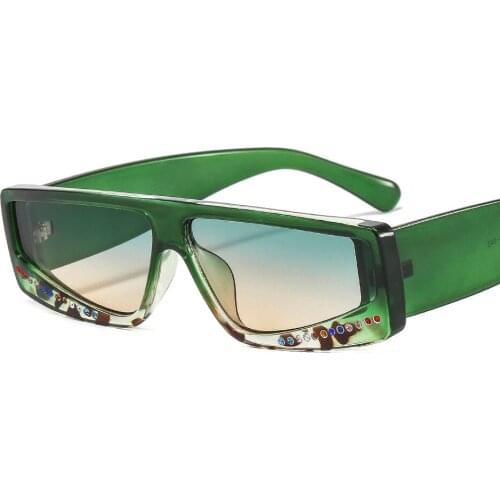 Diamond Small Rectangle Sunglasses Men Women Sun Glasses Luxury Travel Shades Vintage Retro UV400 Lunette De Soleil Femme