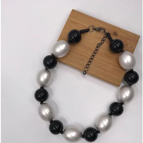 Kara&Kale Goth Fashion Jewelry Vintage Boho Collar Necklace Acrylic Beads Earthy Collares Layered Necklace for Women Accessories