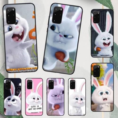 Cartoon cute white rabbit Phone Case For Samsung S6 S7 edge S8 S9 S10 e plus A10 A50 A70 note8 J7 2017