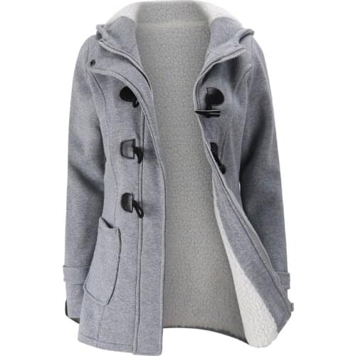 2021 Autumn Winter New Parka For Women Plus Size S-6XL Thick Solid Jackets Warm Elegant Hooded Casual Fashion Loose Coats Female