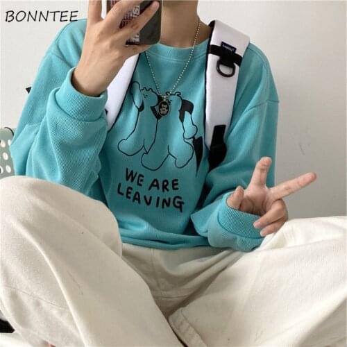 New Sweatshirts Women Harajuku BF Cartoon Spring Autumn Ladies Streetwear Pullovers Long-sleeved O-Neck Fashion Casual Simple