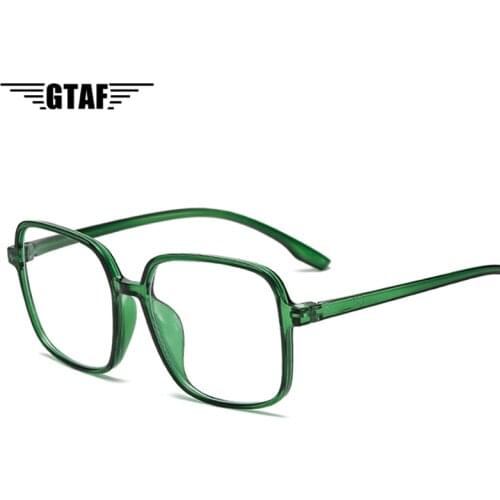 Trendy Polygon Frameless Blue Light Blocking Glasses Mens and Womens Large Frame Comfortable Anti-blue Light Plane Mirror