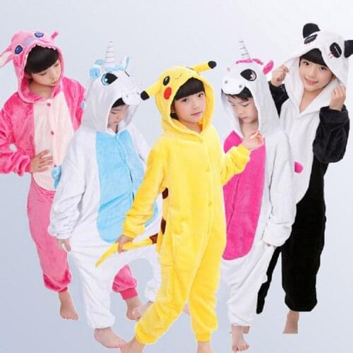 Kids Animal Panda Pajamas Onesie Children Cotton Bat Rabbit kigurumi Baby Boys Girls Blanket Sleeper Teenager Pyjamas Sleepwear