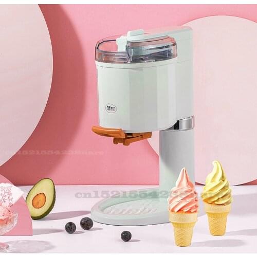 220V/20W Ice Cream Machine Fully Automatic 1L High-capacity Mini Electric Fruit Ice Cream Maker DIY Kitchen Kids Slush Roll