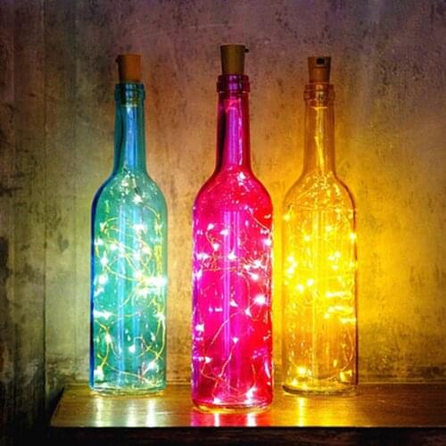 Bottle Stopper Copper Wire Lamp LED Bottle Lamp String Firefly Lamp Arrangement Glowing Web Celebrity Shop Decoration