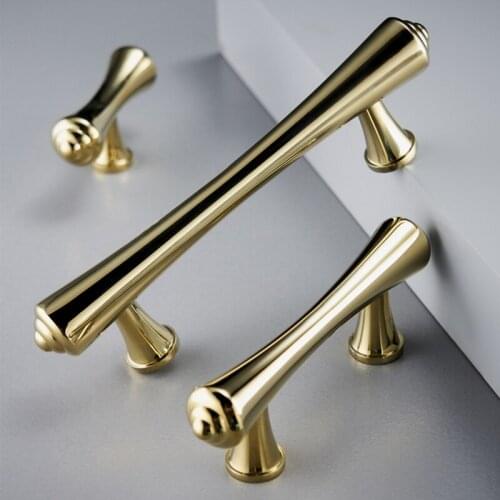 Pvd Gold/ Door Handles And Knobs Brass Drawer Pulls Vintage Kitchen Cabinet Handles And Black Furniture Handles Hardware
