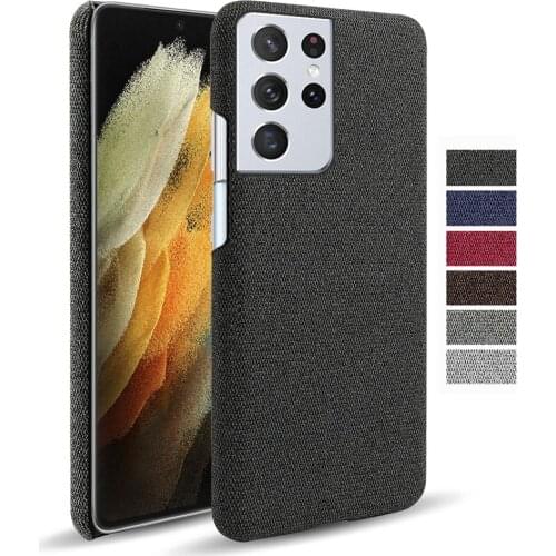 Luxury Cloth Texture Fitted Case For Samsung Galaxy S21 Ultra S30 Plus S21+ Fabric Back Cover For Samsung S21 Plus S21Ultra Case