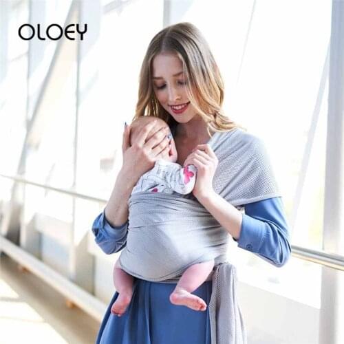 OLOEY Fashion Baby Carrier Sling for Newborns Comfortable Breathable Hipseat Breastfeed Infant Sling Soft Natural Wrap Backpack
