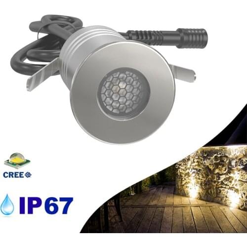 20pcs/lot 1W 3W Cree LED Outdoor Buried Light IP67 12V 24V Cellular Lens Anti-glare Underground Light Garden Walkway Aisle Lamp