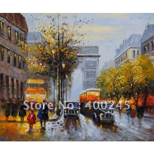 High quality Modern Landscape art painting View of the Arch of Triumph at Day by Pierre Auguste Renoir Handmade wall decor