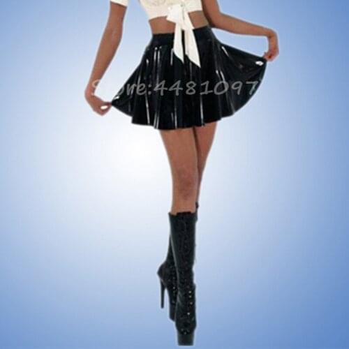 Latex Shirt Rubber A-Line Dresses Handmade Latex Latin Dance Skirt Custom Made Size or Color
