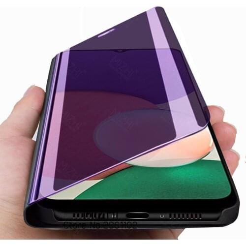Luxury Smart Mirror Flip Cases for samsung galaxy a22 5G a 22 22a samsunga22 Stand Holder Phone Cover Coque