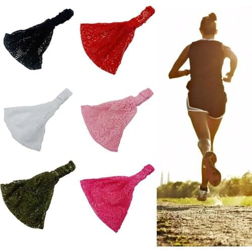 New Ladies Lace Hollow Headband Ladies Pure Color Elastic Hair Band Band Elastic Headscarf Ladies Fashion Headscarf