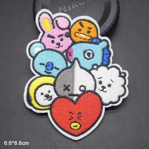 Animal Mr Frog Penguin Duck In Blue Lovely Iron On Embroidered Clothes Patches For Clothing BT Stickers Garment Apparel