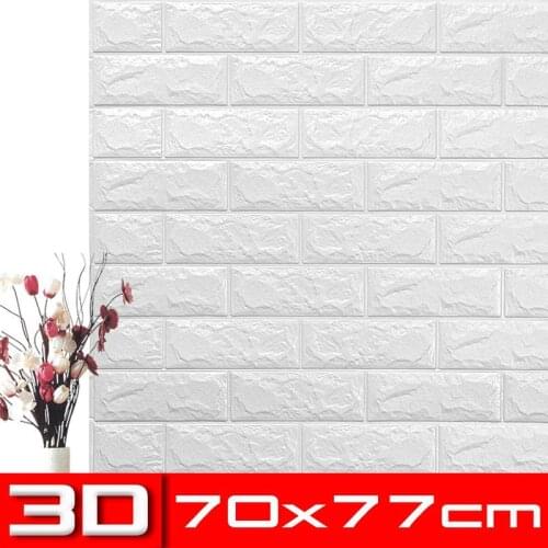 10pcs 3D Brick Wall Sticker DIY PE Foam Wallpaper Panel Stone Embossed Wallpaper Poster Living Baby Kids Room Decoration