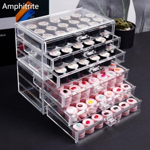 5 Layer Nail Accessories Storage Gift Box Cosmetic Storage Acryl Organizer Jewelry Transparent Display Rack Plastic Drawer Box