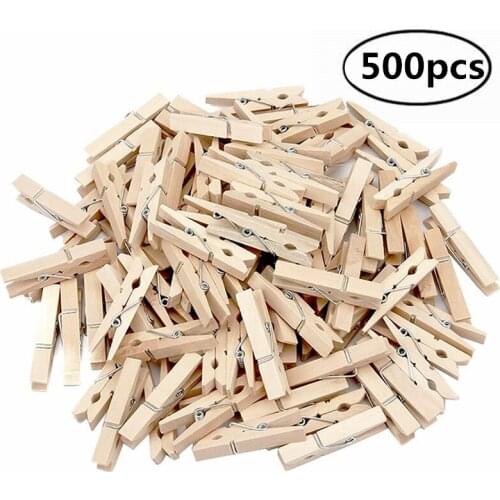 500pcs 2.5*0.3cm Picture Frames Hanging Photo Display Rustic Wood Photo Frame Collage Wall Art Decoration for Office