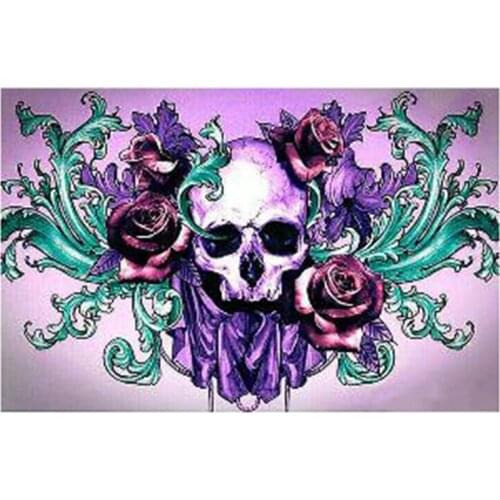 5D DIY Full Round/Square Diamond Painting Skull Rose 3D Embroidery Cross Stitch Rhinestone Mosaic Home Decor Art Y1093