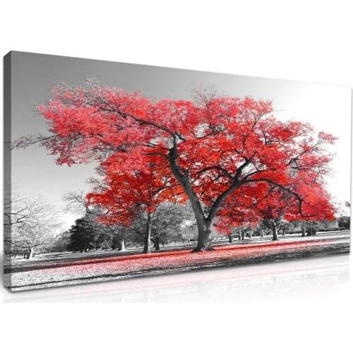 Large size Red tree 5d diy Diamond Painting Full square round Diamond Embroidery Mosaic diamond Nature landscape home art,YG1816