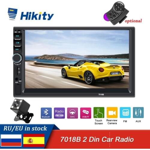 Hikity Car Multimidia Player 7018B Autoradio 2 din 7" Car Radio Touch Screen Audio Stereo Mirror Link Support Camera Control