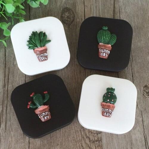 Free ship!1lot=8set!cute Cactus contact lenses box / companion Cartoon eyeglasses box /pencil case/ lens care /storage box