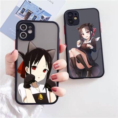 Anime Kaguya Sama Lk Phone Case For iPhone 12 11 Mini Pro XR XS Max 7 8 Plus X Matte transparent Back Cover