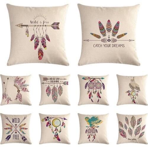 Bow And Arrow Cushion Cover Home Decor Cotton Linen Square Throw Sofa Waist Cushion Drop Ship Almofadas Pillowcase Cojine ZY1320