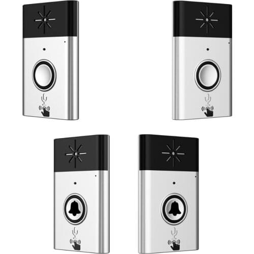XINSILU New Arrival Digital Wireless Audio Doorbell,home security intercom system doorphone Silver color 2transmitter+2receiver