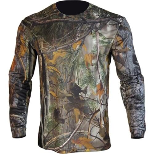 Camo T-shirt Quick-dry Antibacterial Deodorant Crewnecks Training Suit