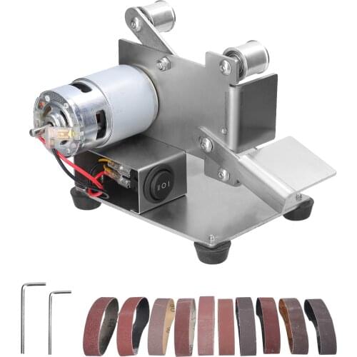 KKMOON Multifunctional Grinder Mini Electric Belt Sander DIY Polishing Grinding Machine Cutter Edges Sharpener