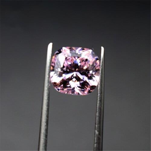 Grade AAA Light Pink Cubic Zirconia Square Faceted Gemstone Cushion Cut Cubic Zirconia Multiple Sizes to Choose C68Z