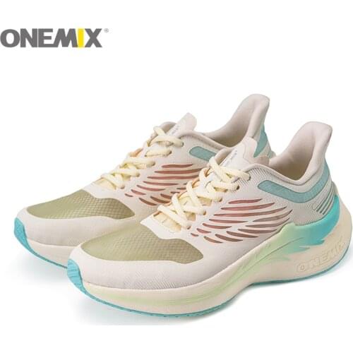 ONEMIX 2021 New Fashion Running Sneakers Light Breathable Mesh Marathon Fitness Sneakers Non-slip Summer Outdoor Sports Shoes