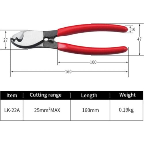 LK-22A Cable Cutter Wire Stripper Multitool Electrical Wire Cable Crimping Cutting Hand Tools For Electricians