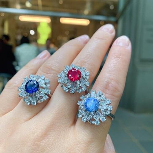 QTT Trendy Girls 925 Sterling Silver Rings For Women Wedding Square Crystal Finger Ring Engagement Party Gift Fine Jewelry