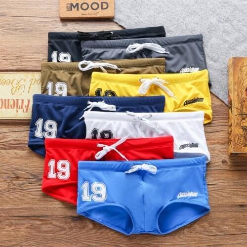 Mens Printed Letters Low Waist Comfortable Seaside Beach Shorts Swimwear Swim Mens Briefs Dropshipping Sexy Summer Beachwear