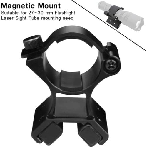 MX02 Flashlight Magnetic Mounting Bracket with Dual Magnets for 27-30mm Flashlight Dim Range Assembly Tactical Flashlight