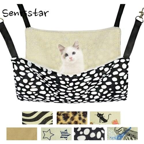 Hanging Cat Hammock For Pet Cage Soft Cotton Cat Bed House Hammock Winter Warm Hamster Kitten Chair Hammock Hot Cushion Mat