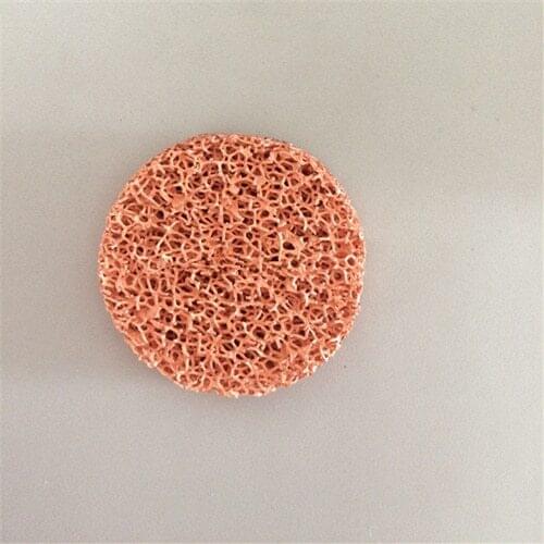 Custom round porous foam copper, aluminum ,titanium battery electrode, copper thermal