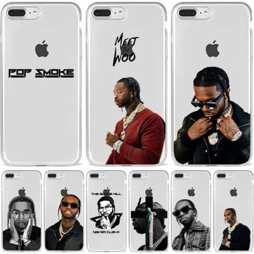 Pop smoke never clear Phone Case Transparent soft For iphone 5 5s 5c se 6 6s 7 8 11 12 plus mini x xs xr pro max