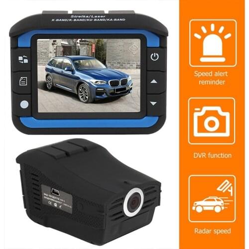 Radar detector 2 in 1 Car Dvr Dash Cam Radar Detector Video Recorder HD 720P 140 Degree Video Recorder Dashcam Registrar