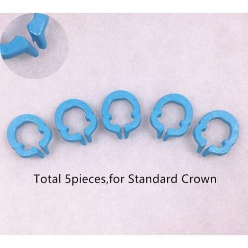 5Pcs/lot Rubber Dam Clamps Resin Clip Dental Barrier Clips Soft Premolar Molar Teeth Blue For Normal Crown