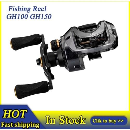 Fishing Reel GH100 GH150 7.2:1 Carp Baitcast Casting Fishing Reels Left Right Hand Baitcasting Reel Brake System 8kg Drag Wheel