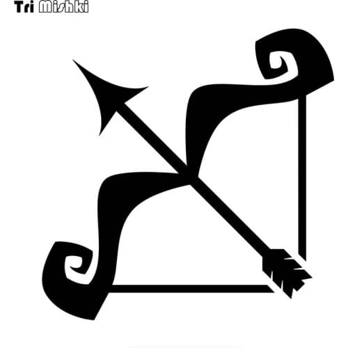 Tri mishki HZX1360 bow zodiac signs Sagittarius car sticker Vinyl Decals Waterproof sticker on Car Body Rear Window